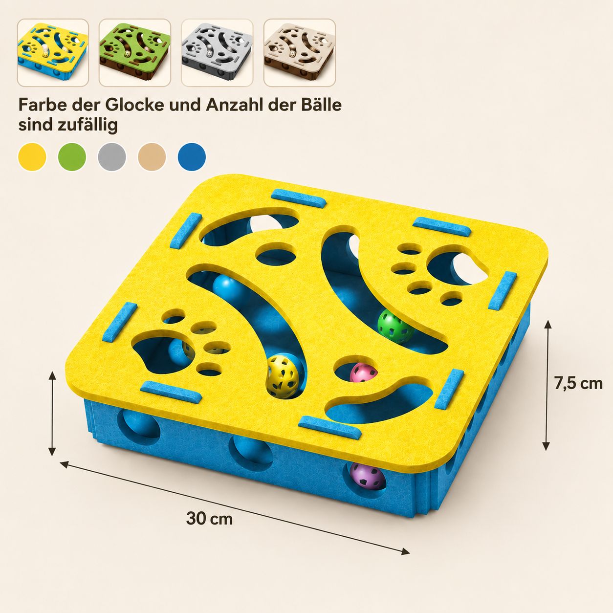 PawFlow Interaktives Katzen-Puzzle mit Labyrinth & Spielbällen – Suchen, Jagen & Entdecken