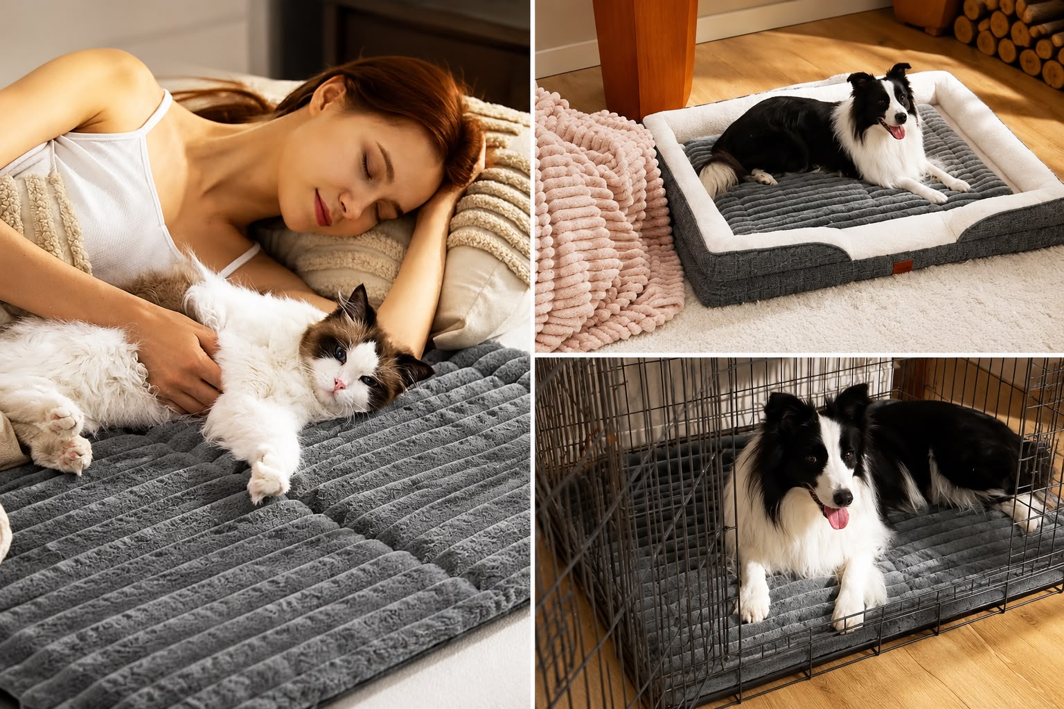 PawFlow Premium Kuschelmatte für Haustiere – Extra weich & gemütlich
