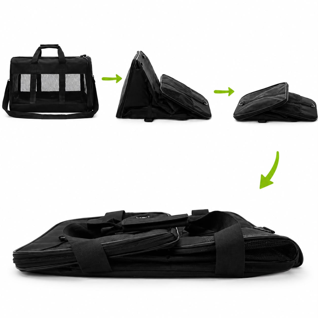PawFlow Premium Transporttasche für Hunde & Katzen – faltbar & atmungsaktiv