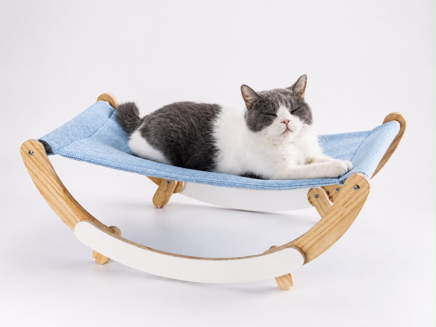 PawFlow Premium Katzenhängematte aus Massivholz