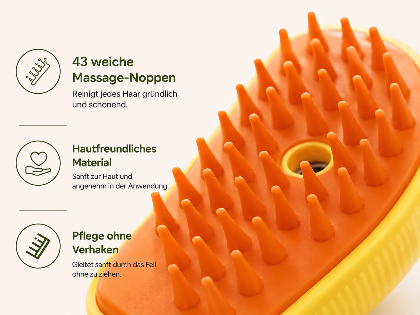 PawFlow 3-in-1 Fellpflegebürste für Katzen – Sprühen, Massieren & Entfilzen