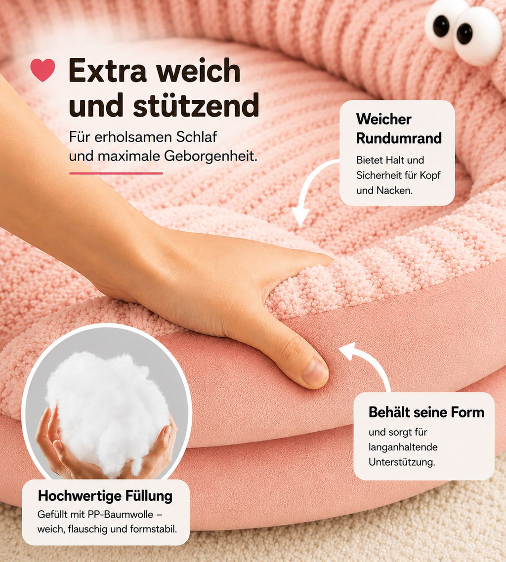 PawFlow Kuschelbett für Katzen & kleine Hunde