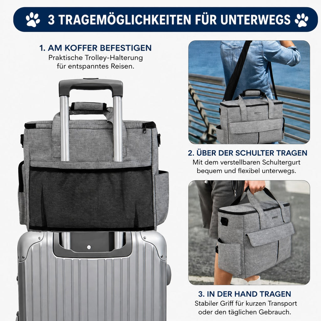 PawFlow™ Premium Reisetasche für Hunde & Katzen