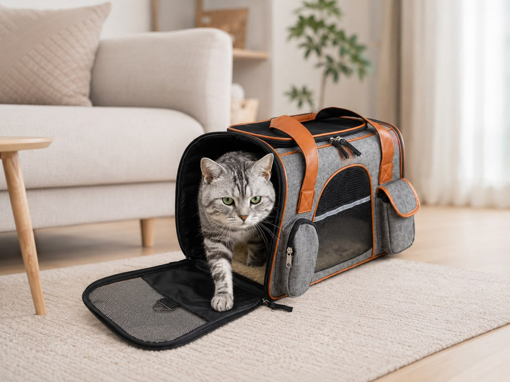 PawFlow Premium Haustier-Transporttasche mit Schultergurt
