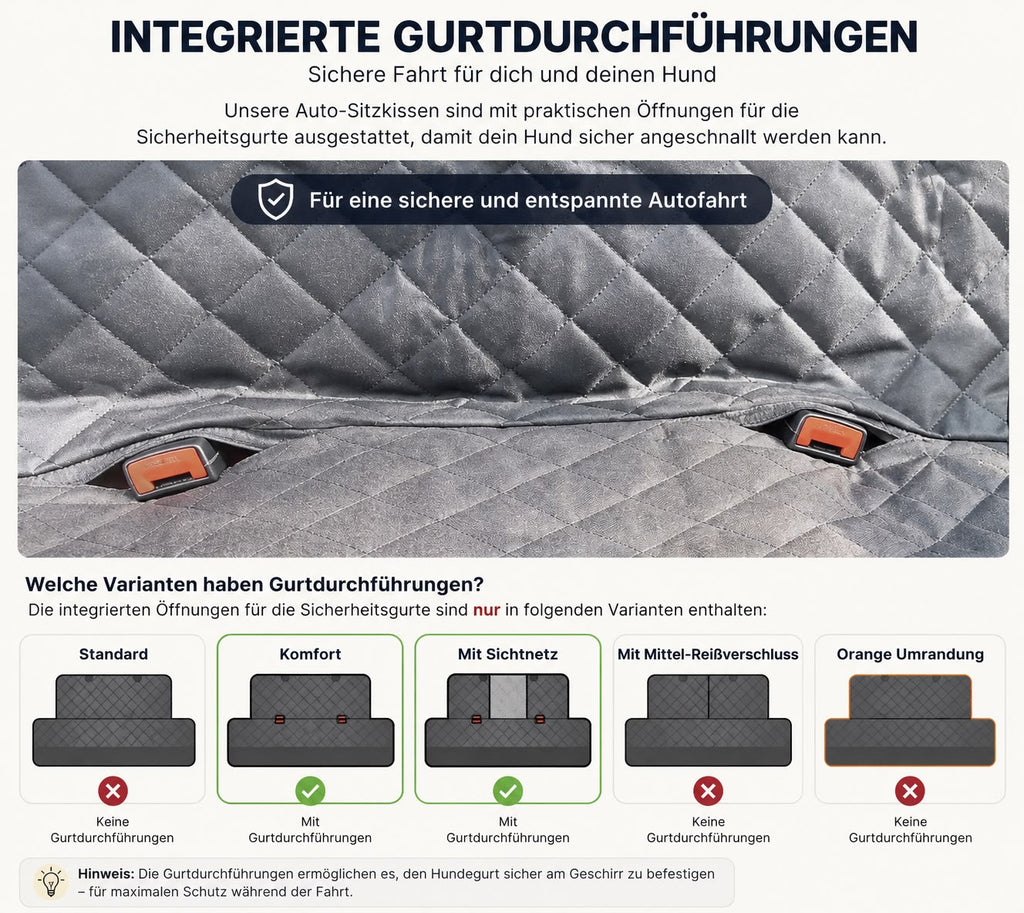 PawFlow Premium Hunde-Sitzschutz für die Rückbank