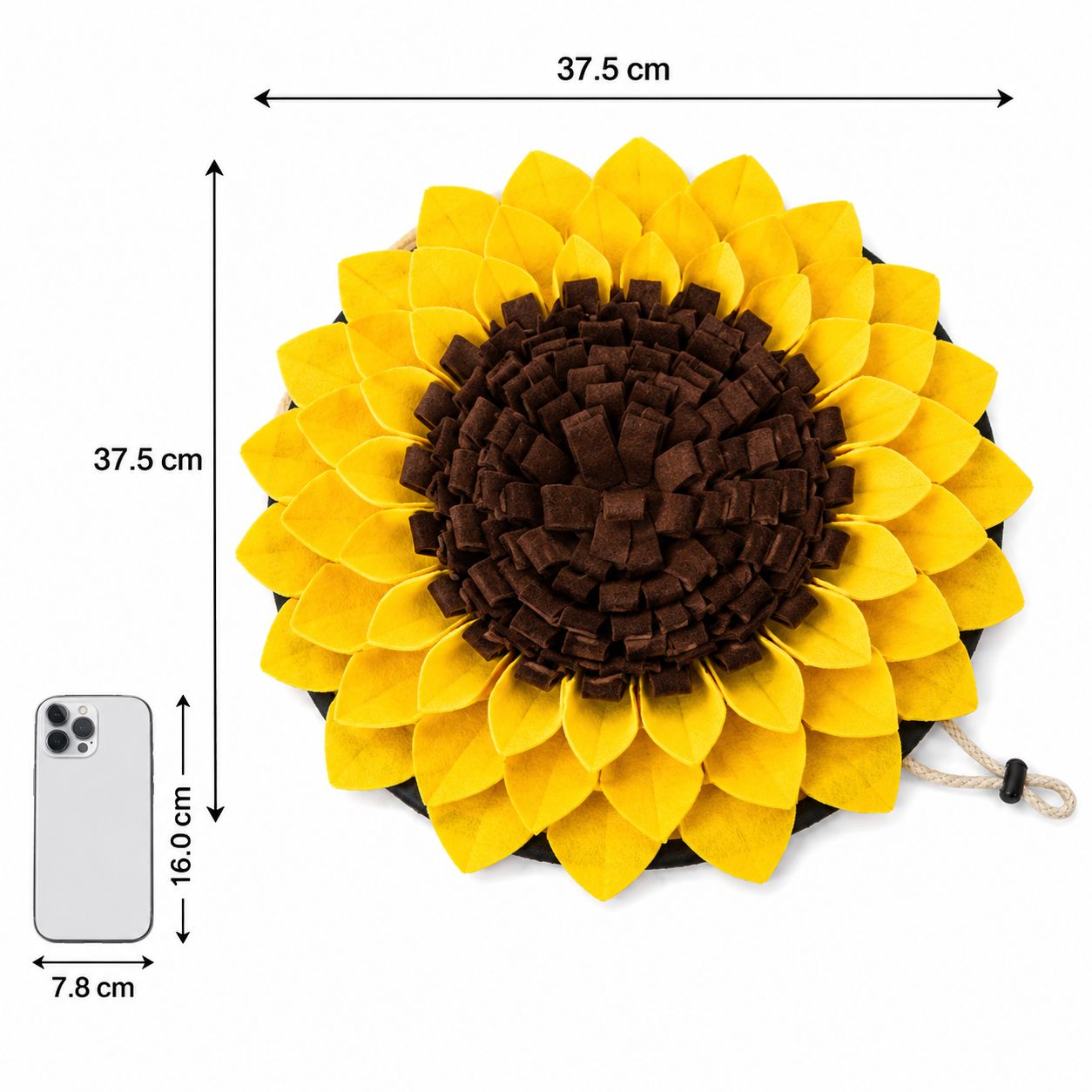 PawFlow™ Sonnenblumen-Schnüffelmatte für Hunde und Katzen – Nasenarbeit & Beschäftigung