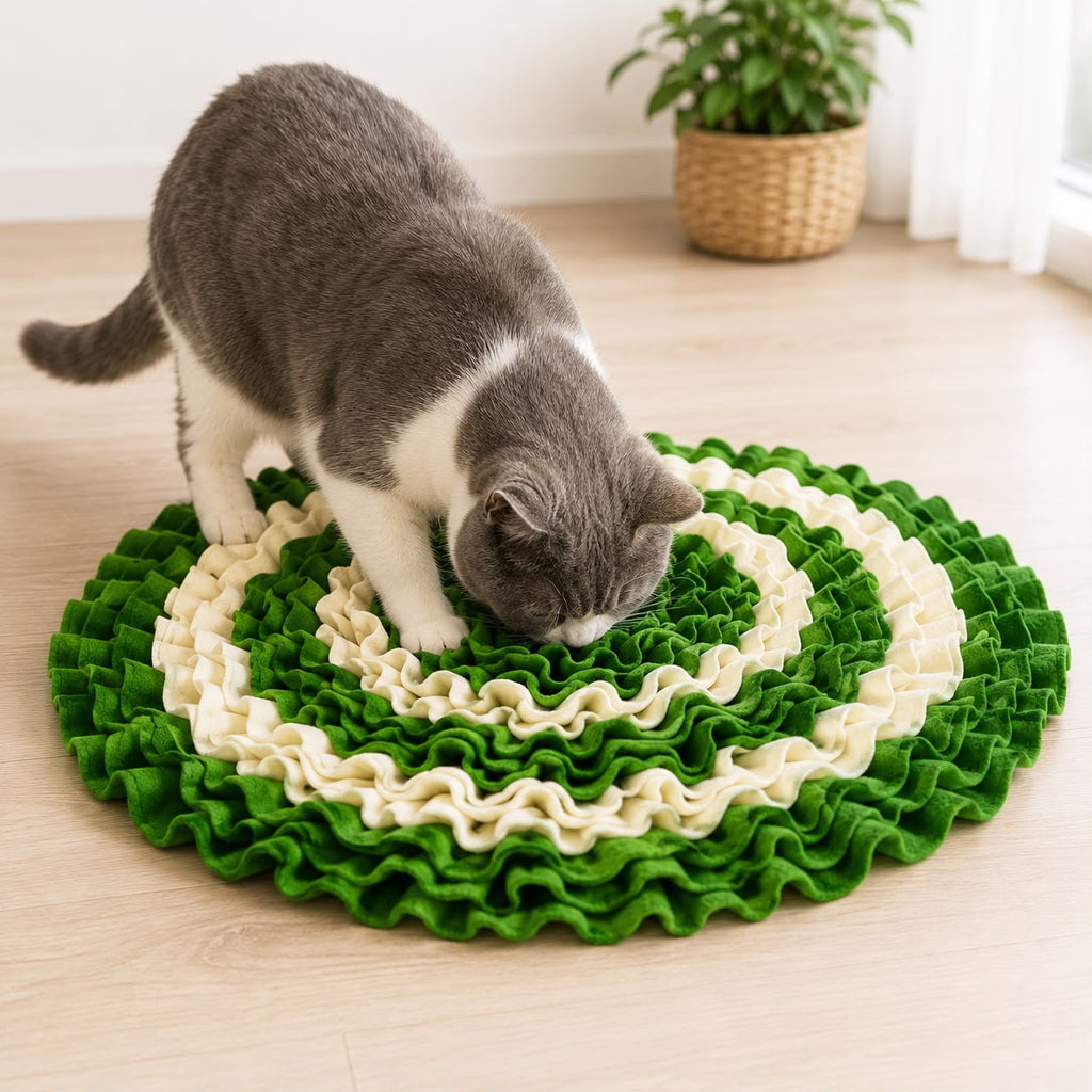 PawFlow Schnüffelmatte für Hunde & Katzen – Intelligenzspielzeug für langsames Fressen