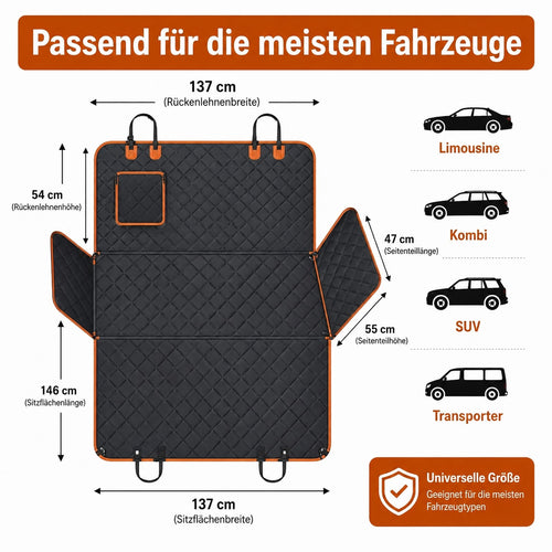 PawFlow™ Premium Autositzbezug für Hunde