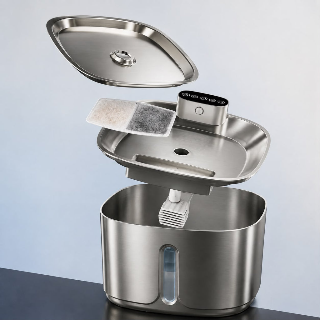 PawFlow Edelstahl-Trinkbrunnen