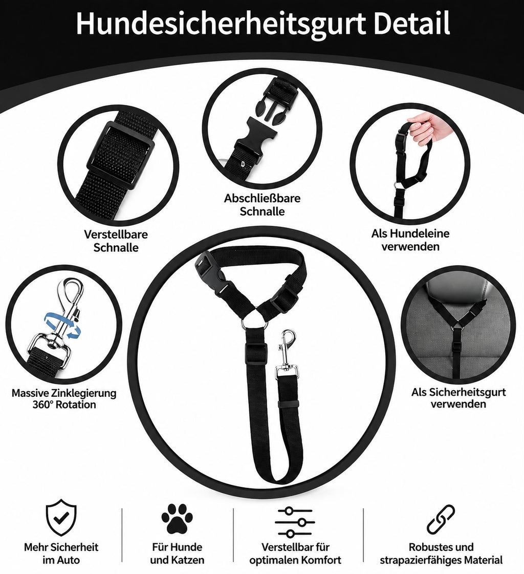 PawFlow™ Sicherheitsgurt für Hunde & Katzen