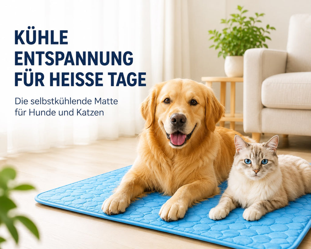 PawFlow Kühlmatte für Hunde & Katzen – Atmungsaktiv, kratzfest & angenehm kühl