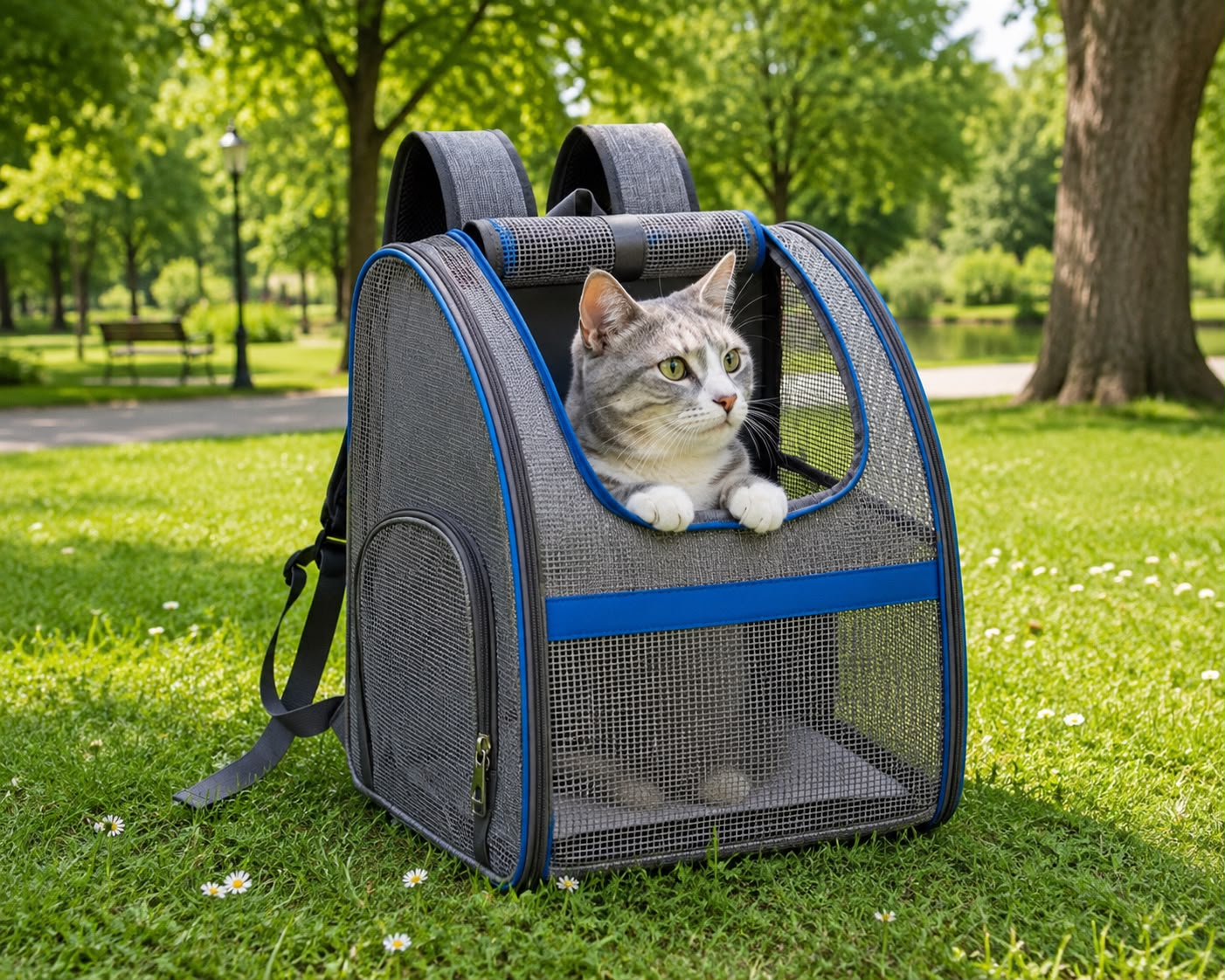 PawFlow Premium Tragerucksack für Hunde & Katzen