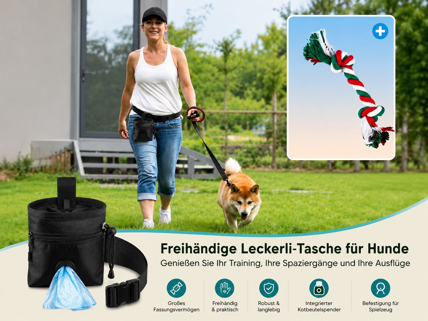 PawFlow™ Leckerli-Tasche für Hunde – für Training & Spaziergänge