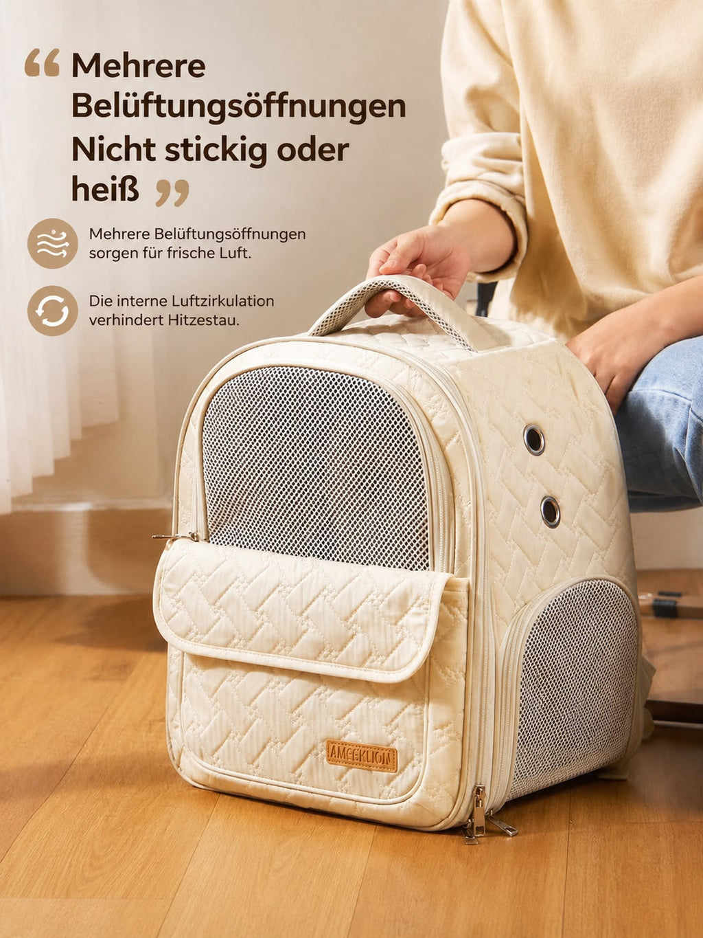 PawFlow Komfort-Rucksack – Atmungsaktiv & Komfortabel