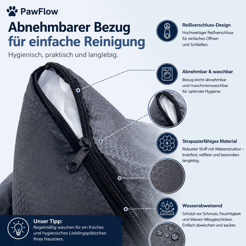 PawFlow Premium Autositz für Hunde & Katzen