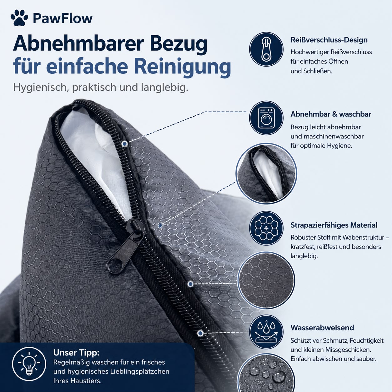 PawFlow Premium Autositz für Hunde & Katzen