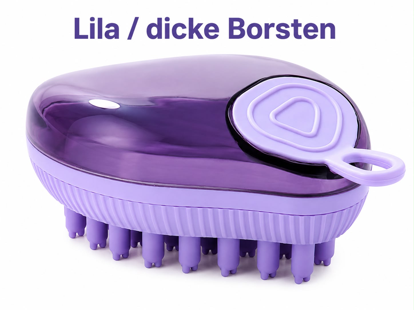 PawFlow Silikon-Fellpflegebürste mit Shampoo-Spender für Hunde & Katzen