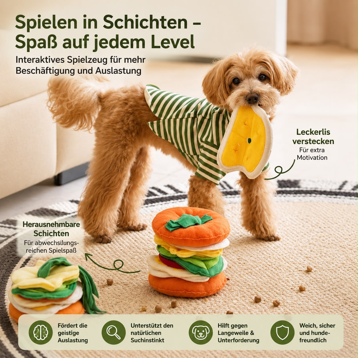 PawFlow™ Schnüffel-Burger für Hunde