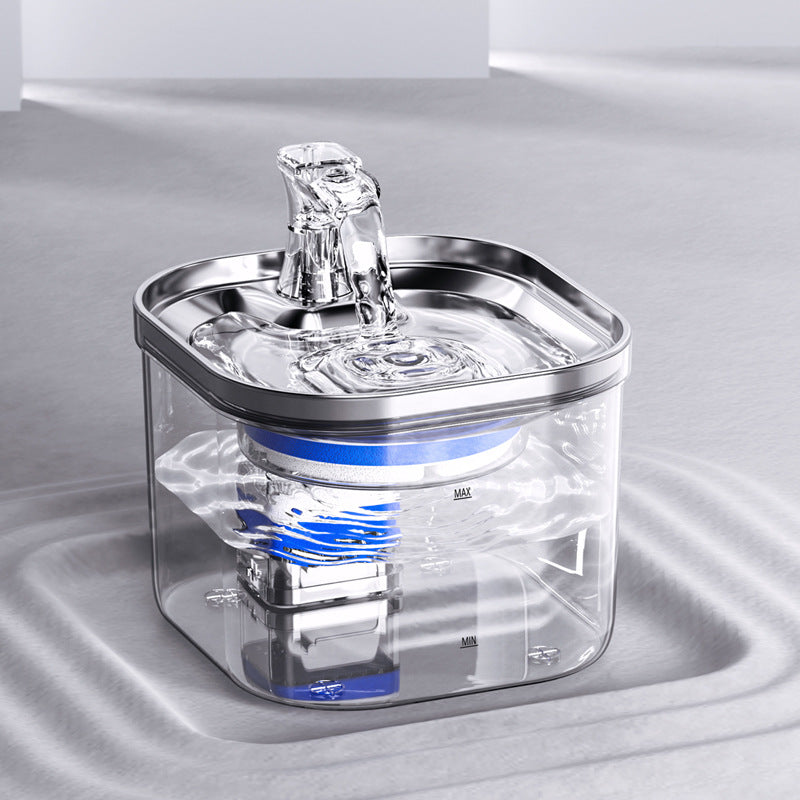 PawFlow™ Premium Pet Fountain – Stainless Steel, 2L