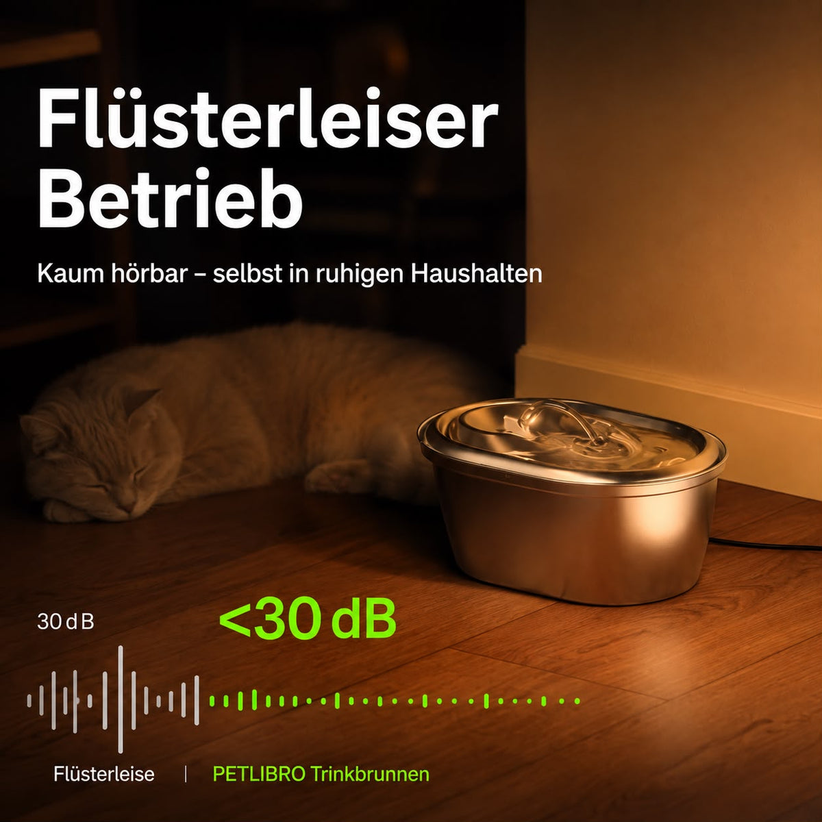 PawFlow Edelstahl-Trinkbrunnen 3 L