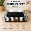 PawFlow Kuschelbett für Hunde & Katzen – Weiches Haustierbett mit erhöhtem Rand