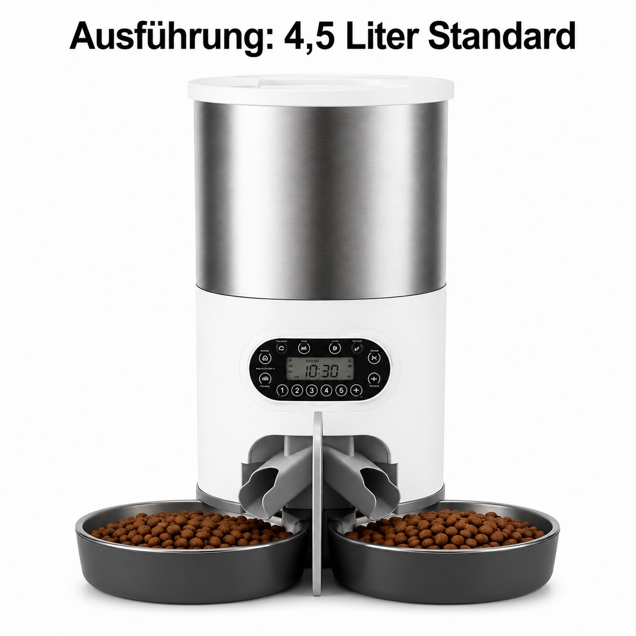 PawFlow SmartFeeder Duo – Automatischer Doppel-Futterautomat für Hunde & Katzen