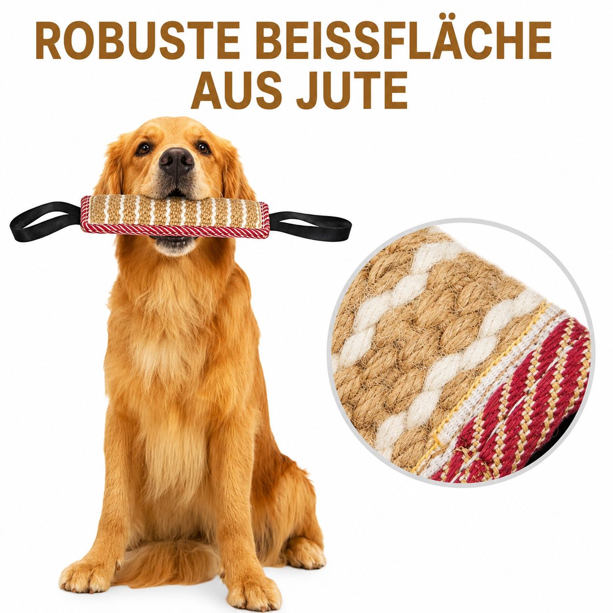 PawFlow™ Jute-Zerrspielzeug für Hunde – Robust & Trainingsstark