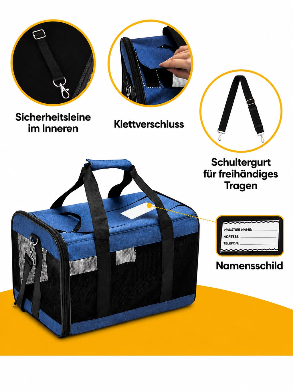 PawFlow Premium Transporttasche für Hunde & Katzen – faltbar & atmungsaktiv