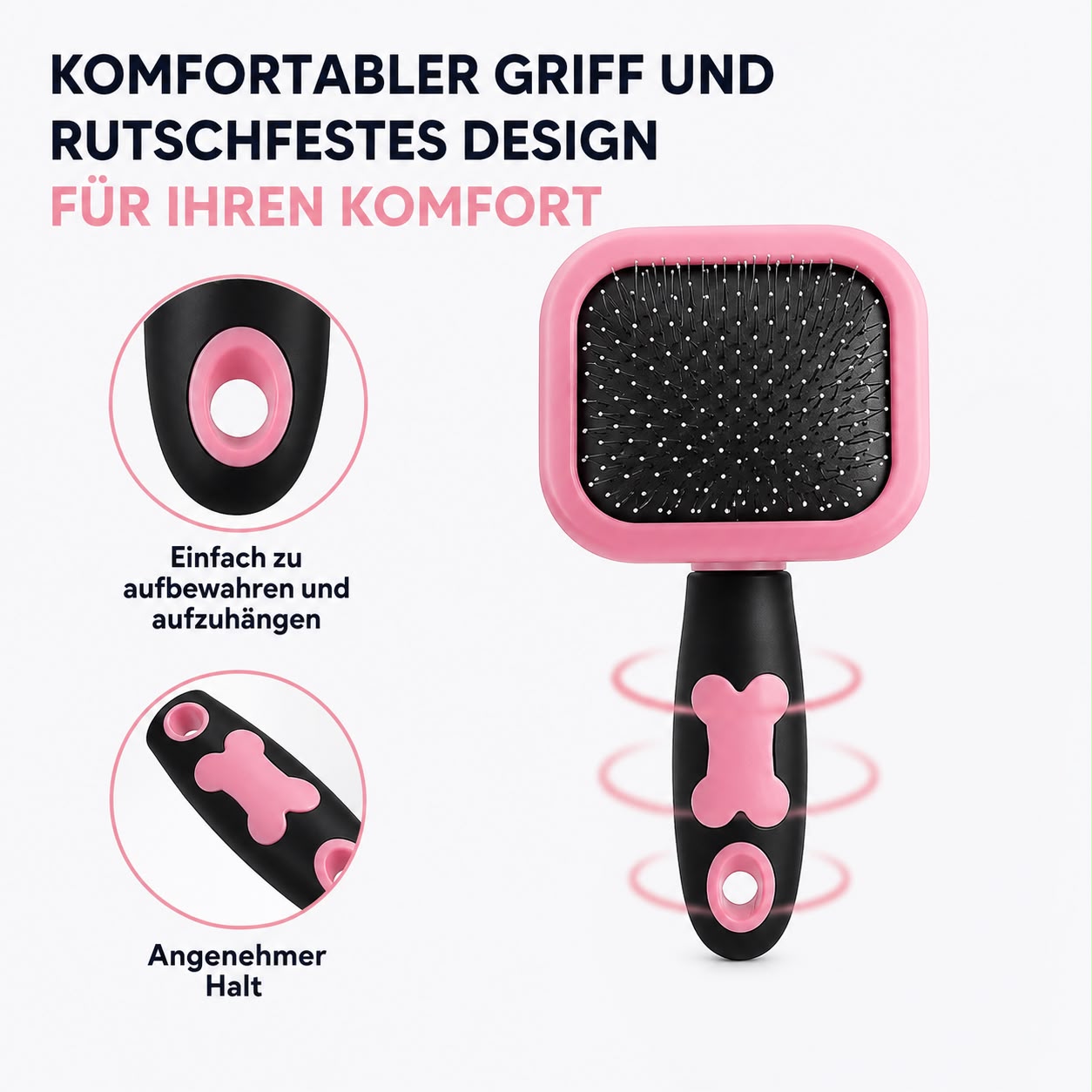 PawFlow Fellpflegebürste für Hunde & Katzen – Sanfte Massage & glänzendes Fell