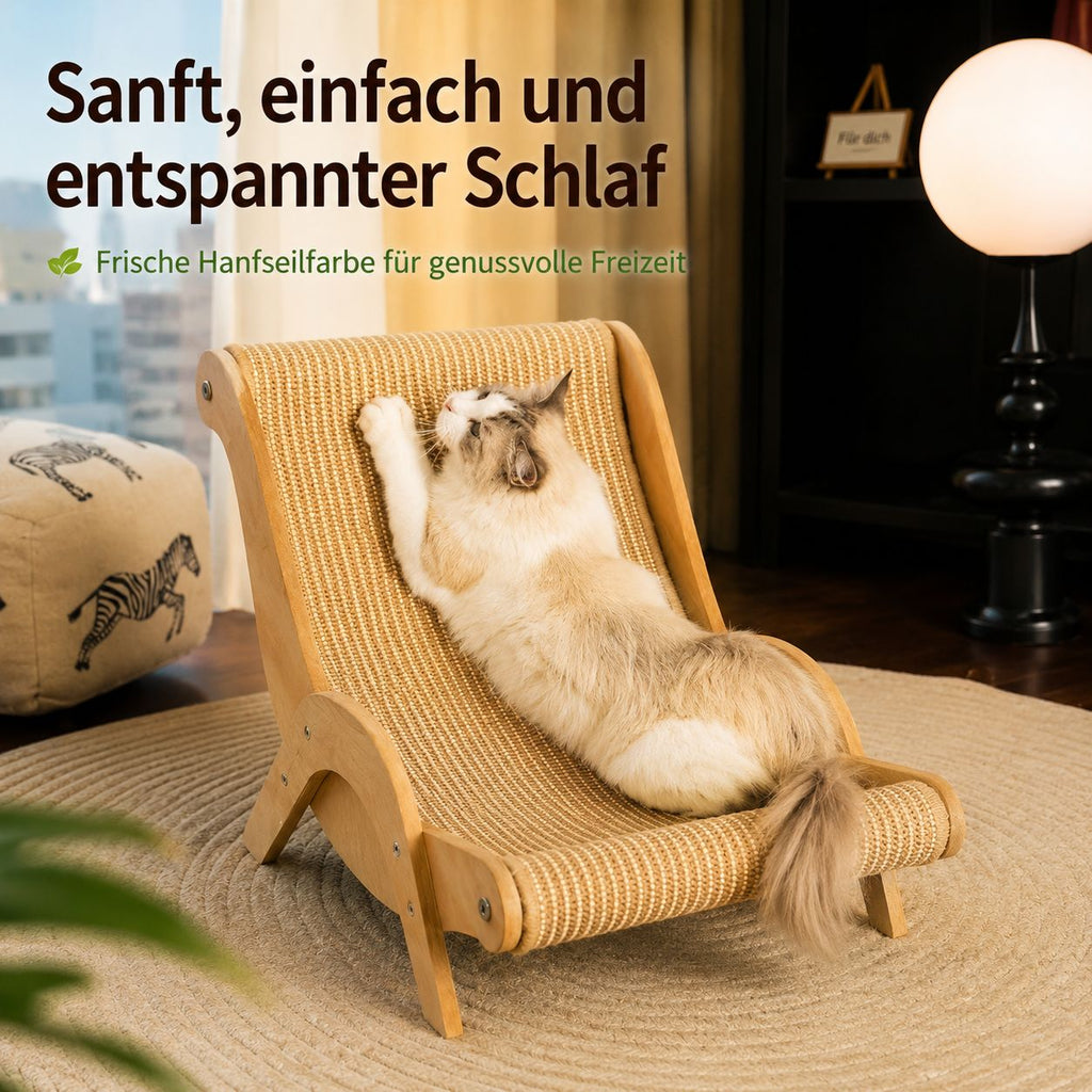 PawFlow Katzenliege & Kratzmöbel aus Sisal – Entspannen, Kratzen & Schlafen