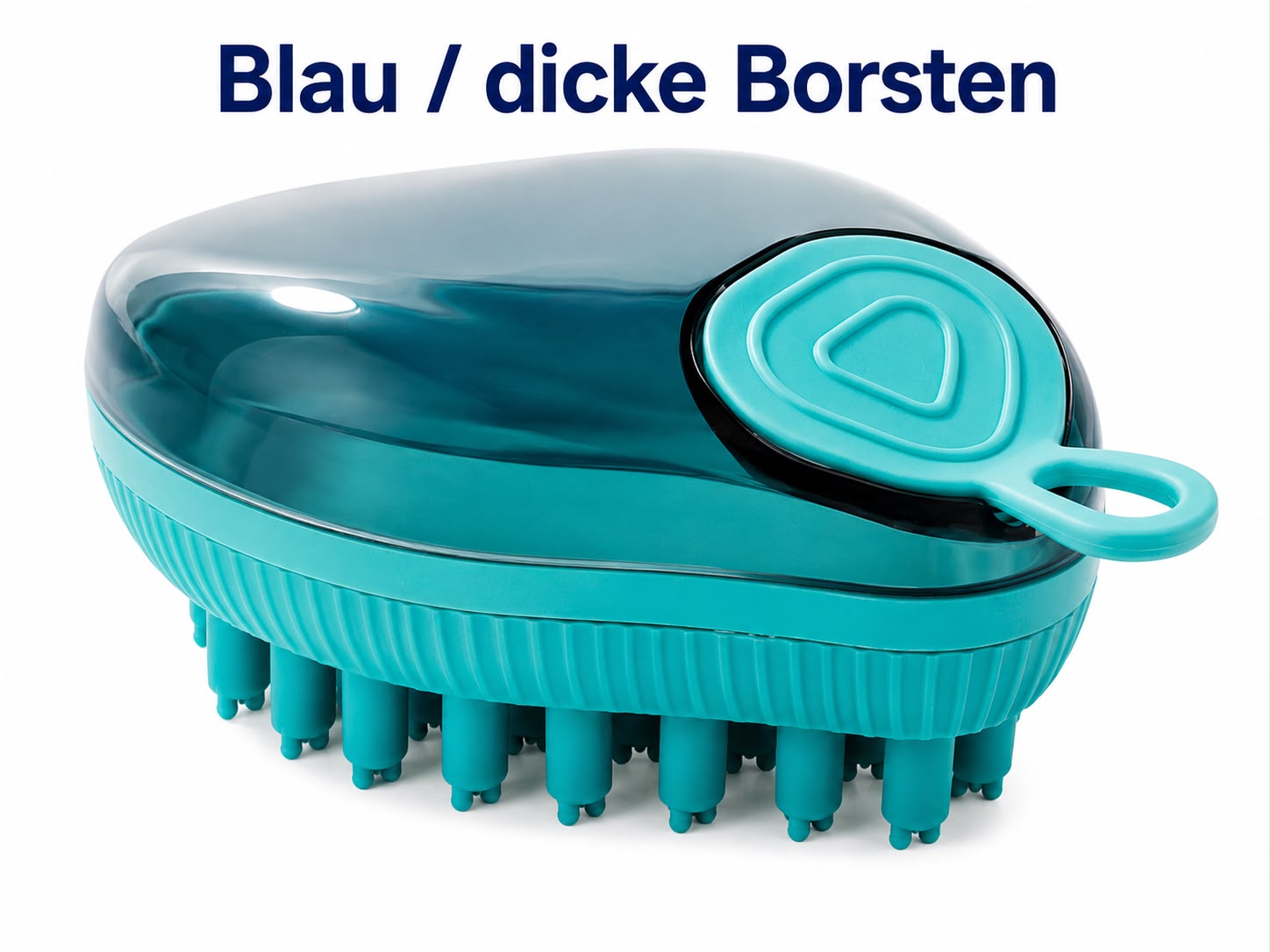 PawFlow Silikon-Fellpflegebürste mit Shampoo-Spender für Hunde & Katzen