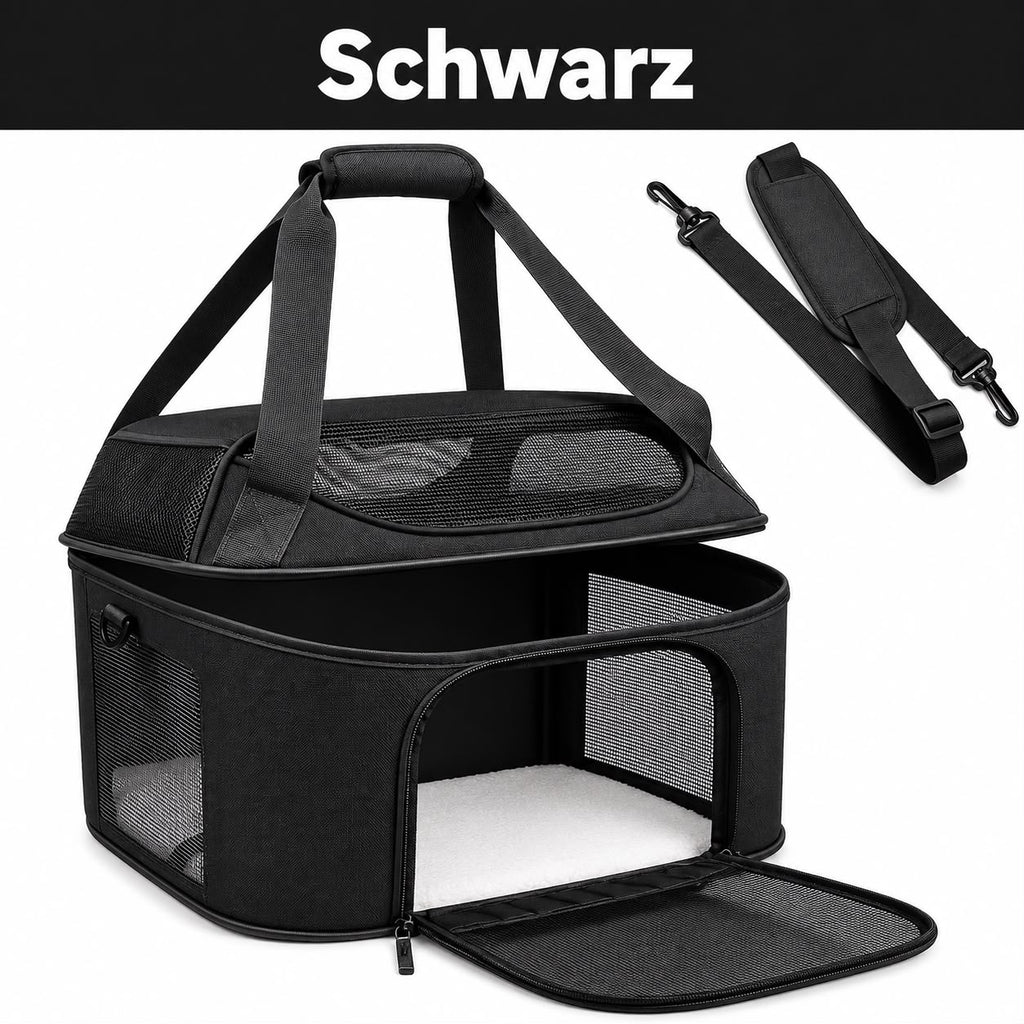PawFlow Premium Faltbare Haustier-Transporttasche