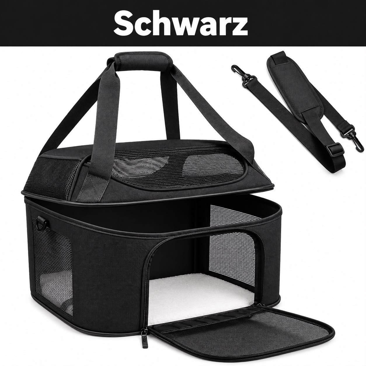 PawFlow Premium Faltbare Haustier-Transporttasche