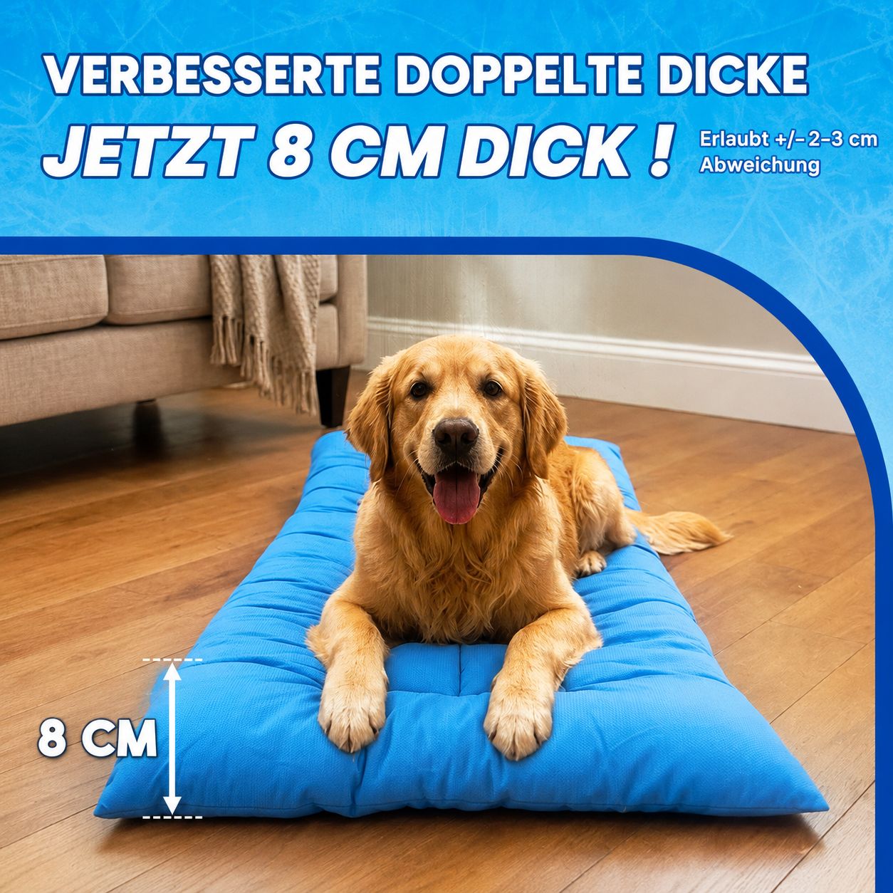 PawFlow™ Sommer-Liegematte für Hunde – weich, atmungsaktiv und angenehm an warmen Tagen