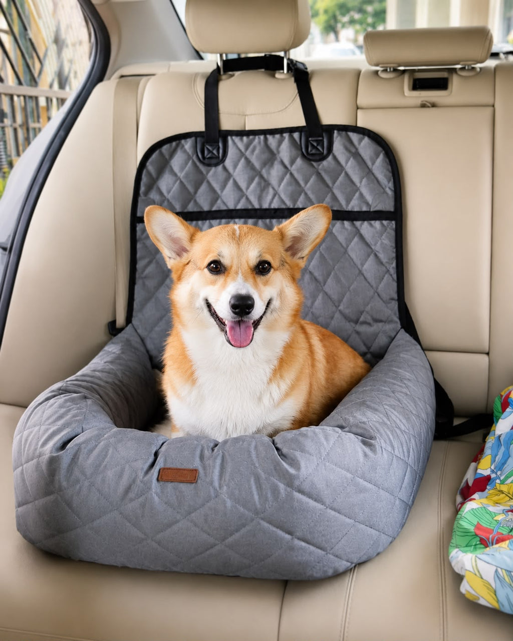 PawFlow 2-in-1 Autositz & Reisebett für Hunde und Katzen