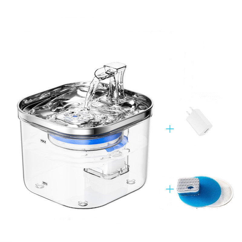 PawFlow™ Premium Pet Fountain – Stainless Steel, 2L