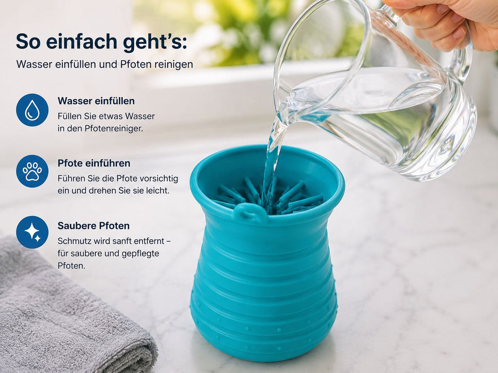 PawFlow™ Pfotenreiniger für Hunde – Saubere Pfoten in Sekunden