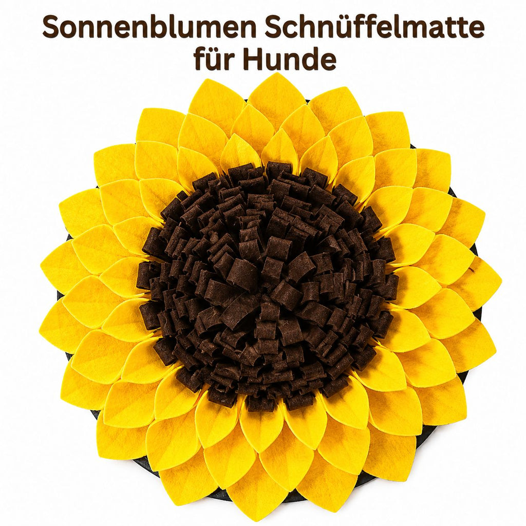 PawFlow™ Sonnenblumen-Schnüffelmatte für Hunde und Katzen – Nasenarbeit & Beschäftigung