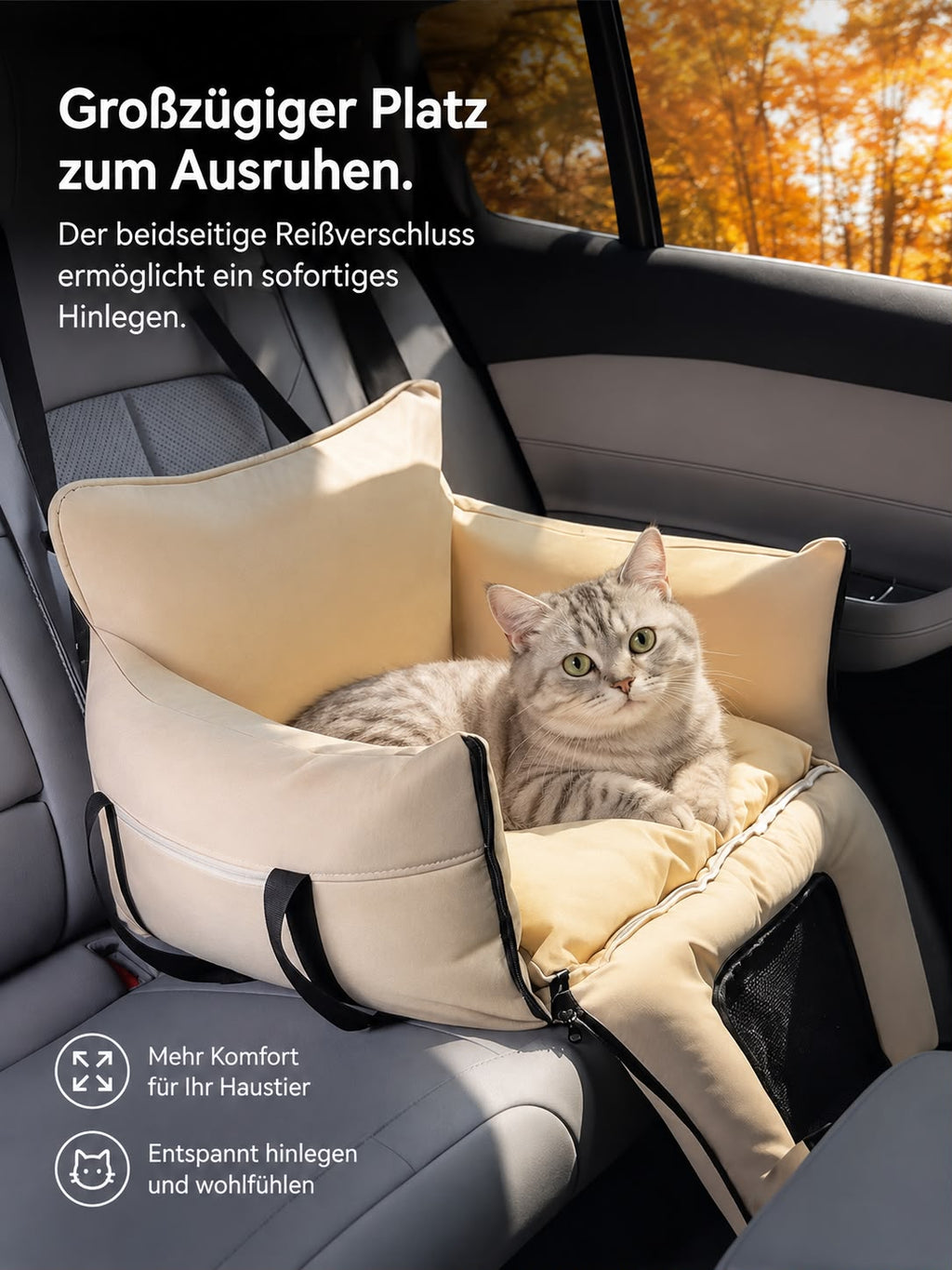 PawFlow Premium Auto-Haustiersitz