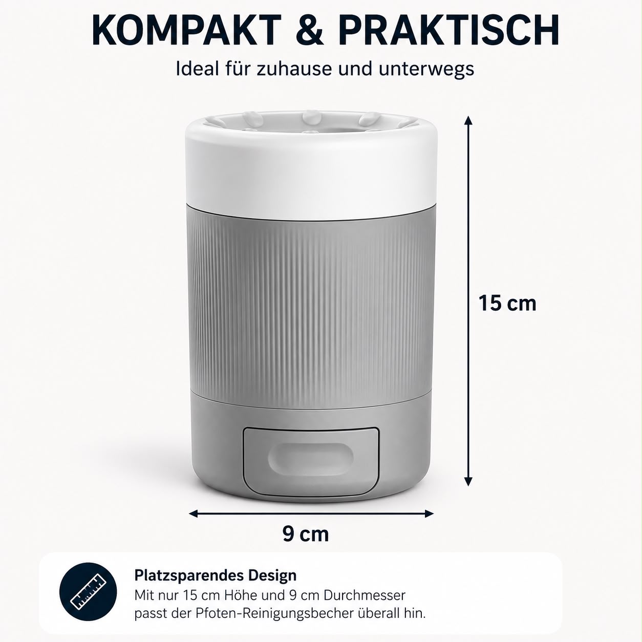PawFlow Pfoten-Reinigungsbecher für Hunde – Sanfte und gründliche Pfotenreinigung