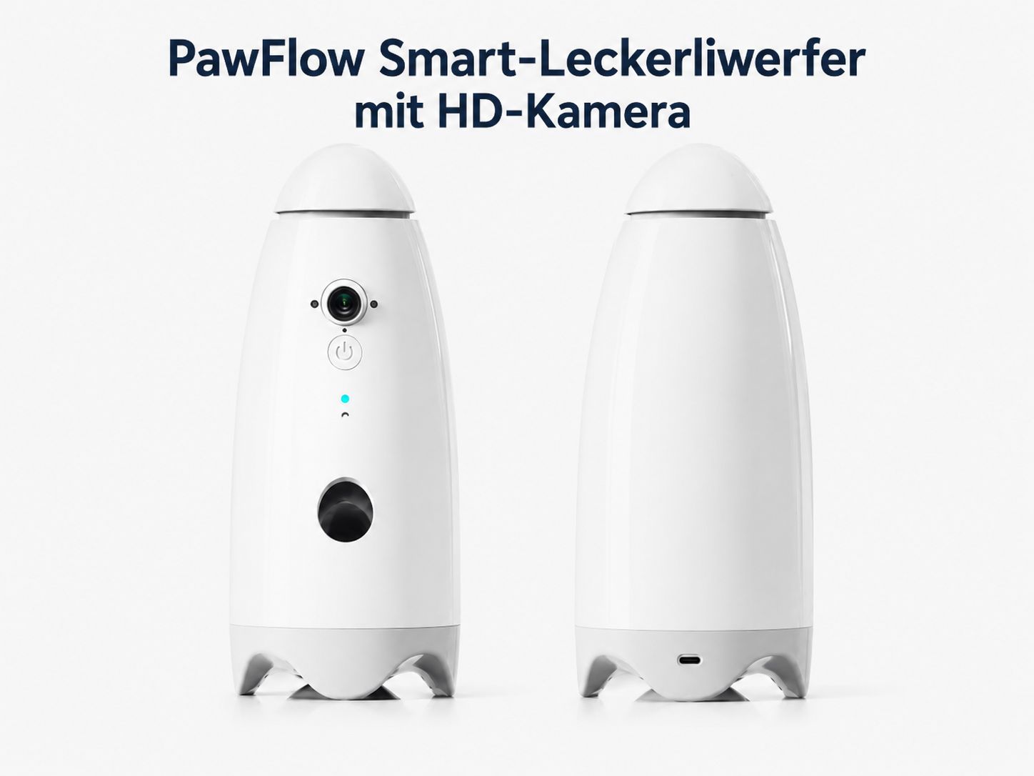 PawFlow Smart-Leckerliwerfer mit HD-Kamera – App-gesteuert für Hunde & Katzen