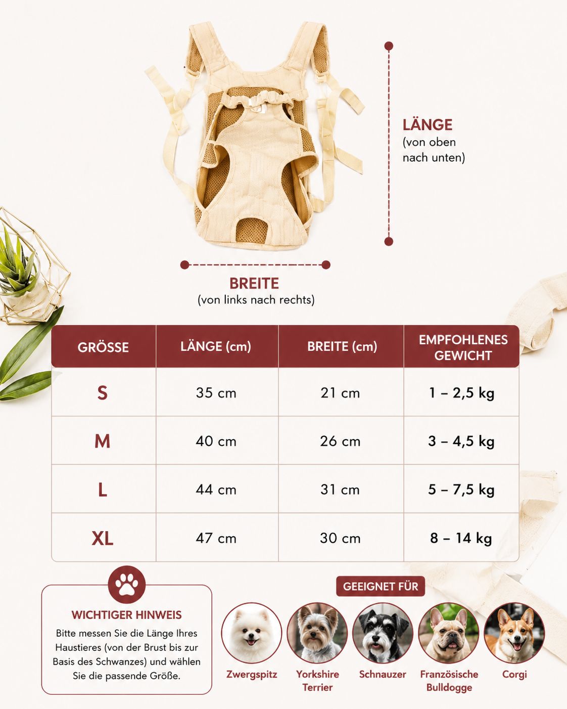 PawFlow Brusttrage-Rucksack für Hunde – Atmungsaktiv, Sicher & Bequem