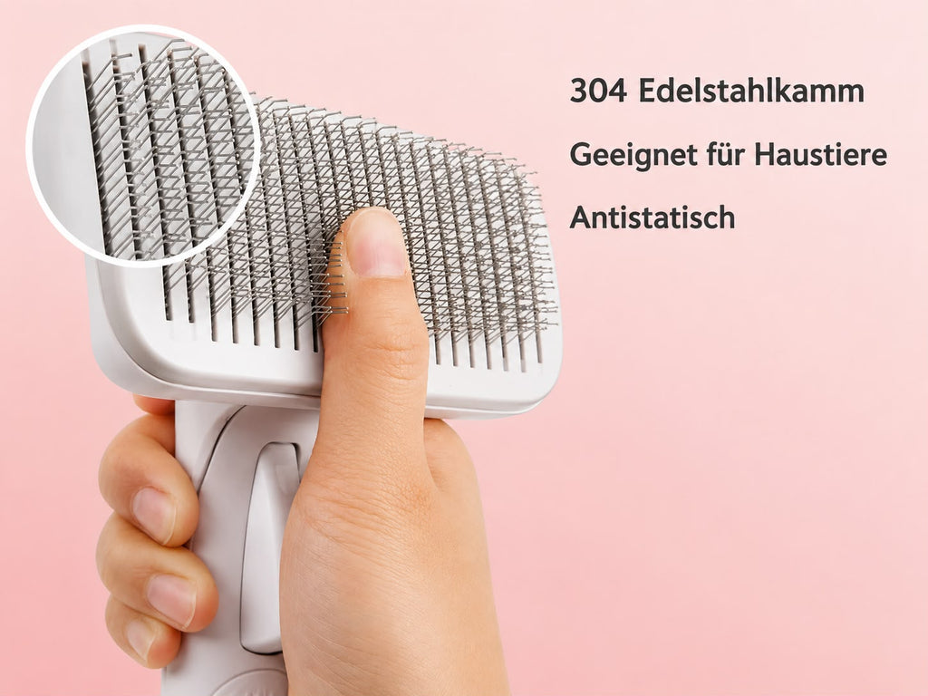 PawFlow Selbstreinigende Fellpflegebürste für Hunde & Katzen