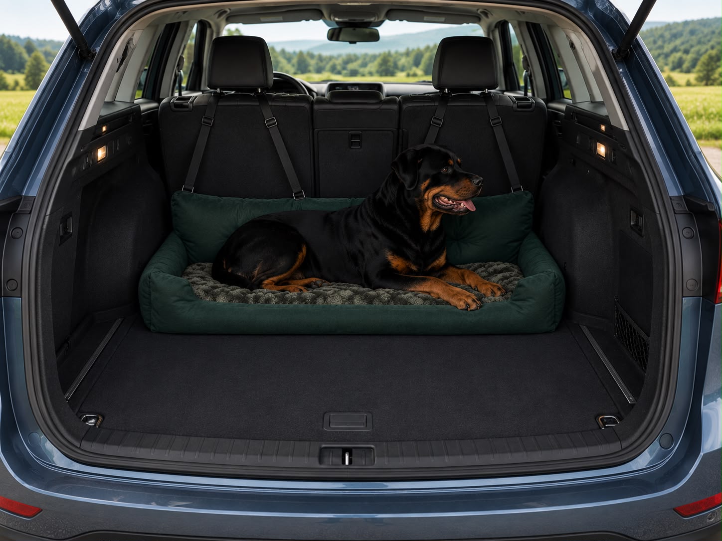 PawFlow Premium Autositz & Reisebett für Hunde und Katzen