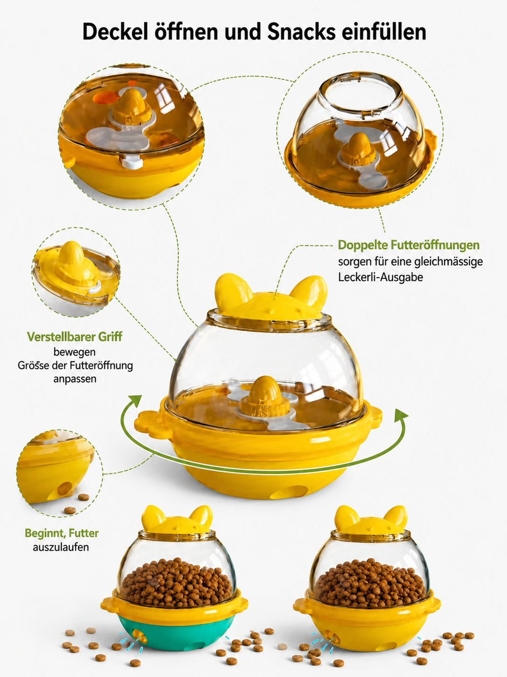 PawFlow Futter-Tumbler für Hunde – Spiel, Spass & Belohnung