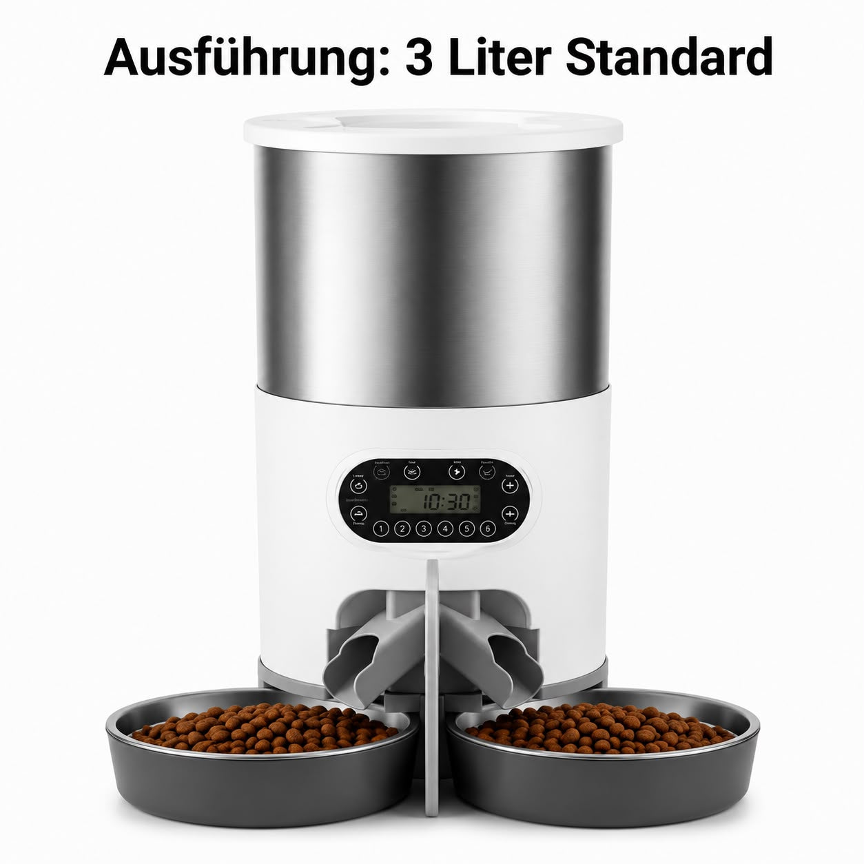 PawFlow SmartFeeder Duo – Automatischer Doppel-Futterautomat für Hunde & Katzen