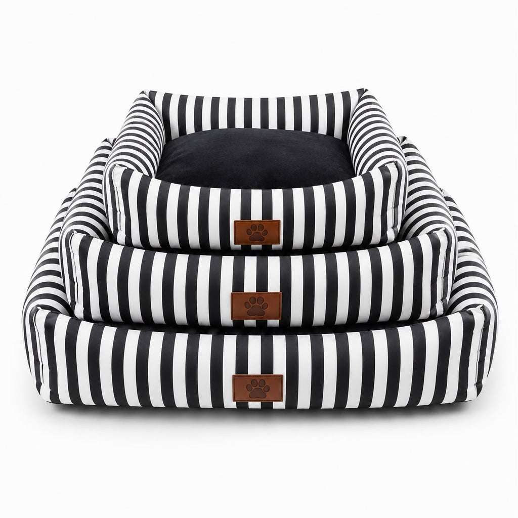 PawFlow Kuschelbett für Hunde & Katzen – Weiches Haustierbett mit erhöhtem Rand
