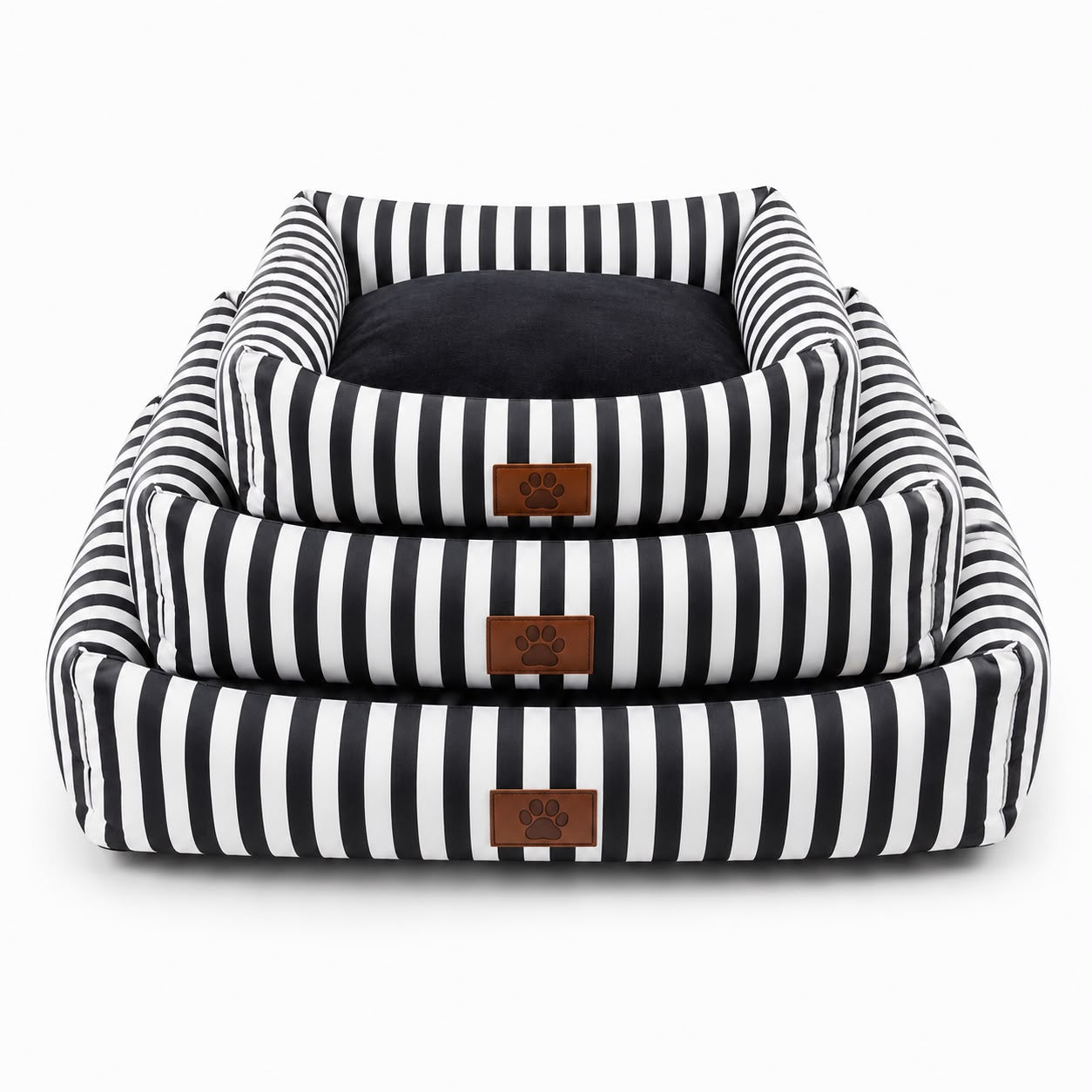 PawFlow Kuschelbett für Hunde & Katzen – Weiches Haustierbett mit erhöhtem Rand