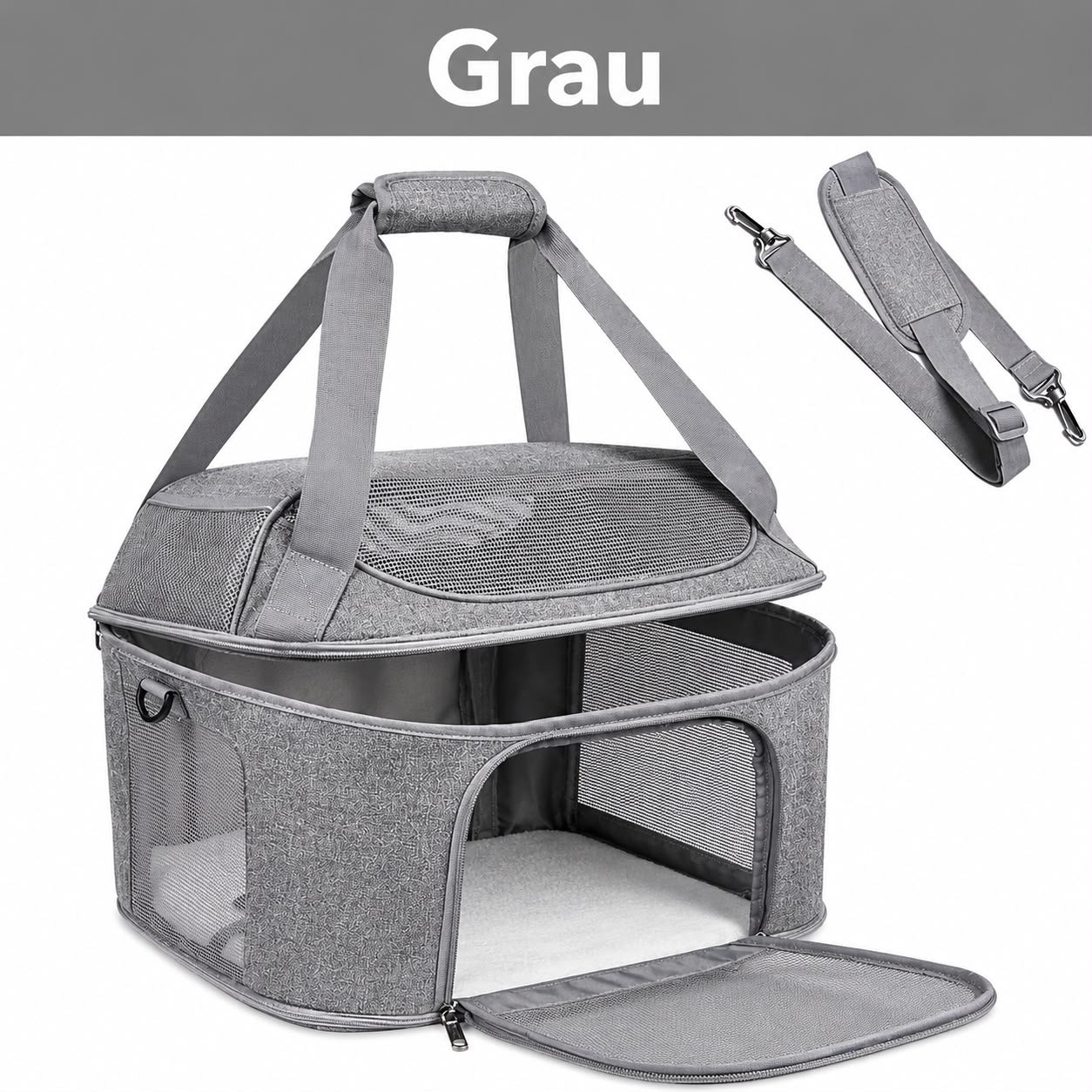 PawFlow Premium Faltbare Haustier-Transporttasche