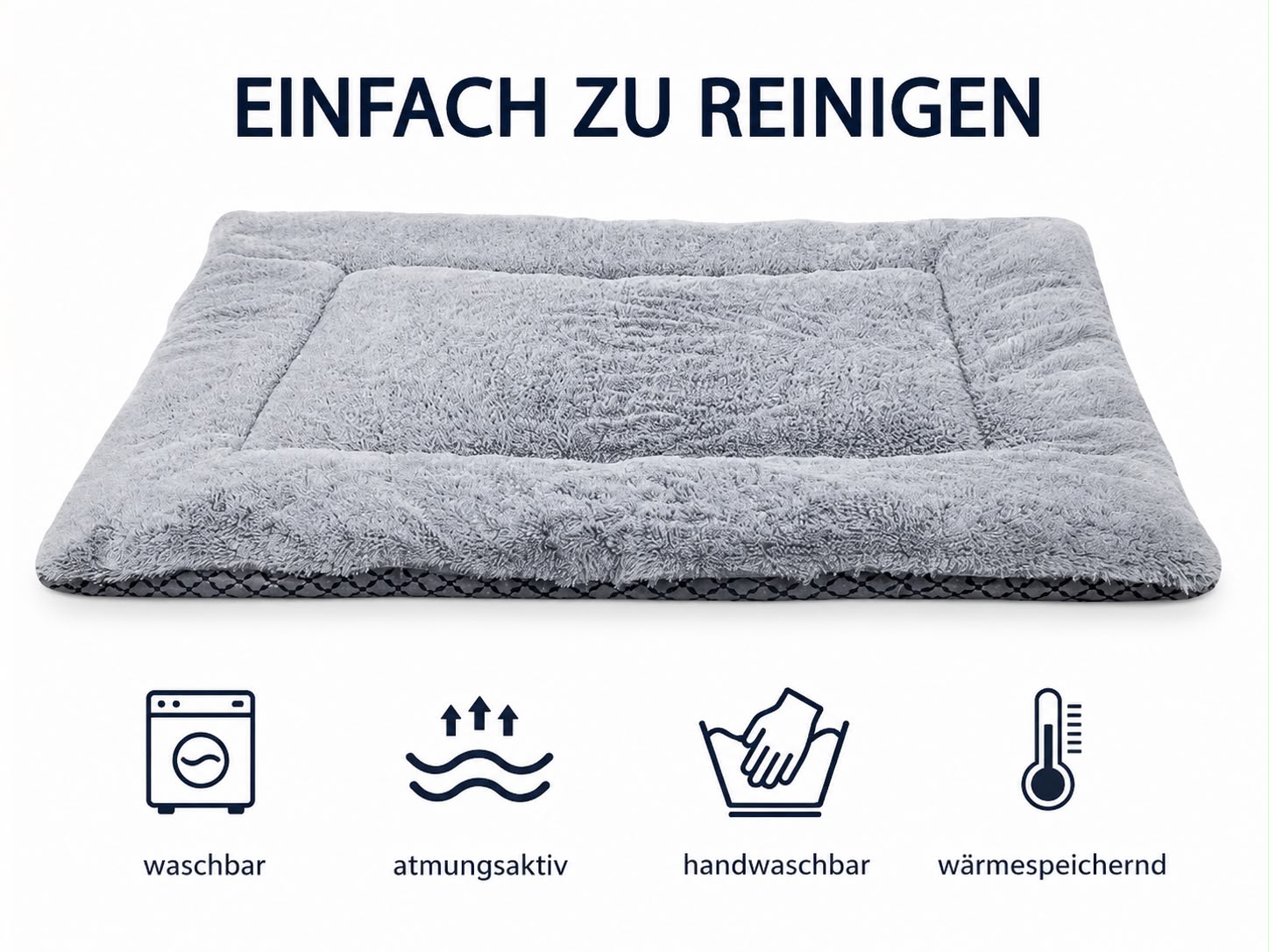 PawFlow Premium Kuschelbett für Hunde & Katzen – Waschbar & extra weich